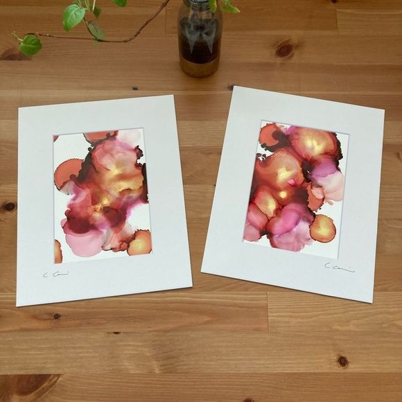 Artisan Other - New Original Signed Artwork Alcohol Ink on Paper